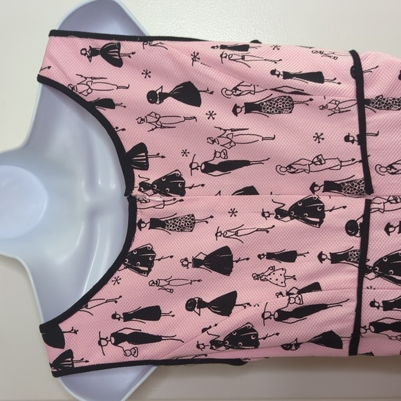 Paraphrase Fit Flare Fully Lined Novelty Print Dress 60s Size 6 - Picture 8 of 11